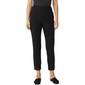 Eileen Fisher Womens Black Stretch Pull On Pants Medium